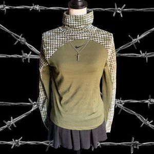 olive Green Nike turtleneck Sweater